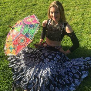 Black &White Batik 25 Yd ATS Batik Skirt